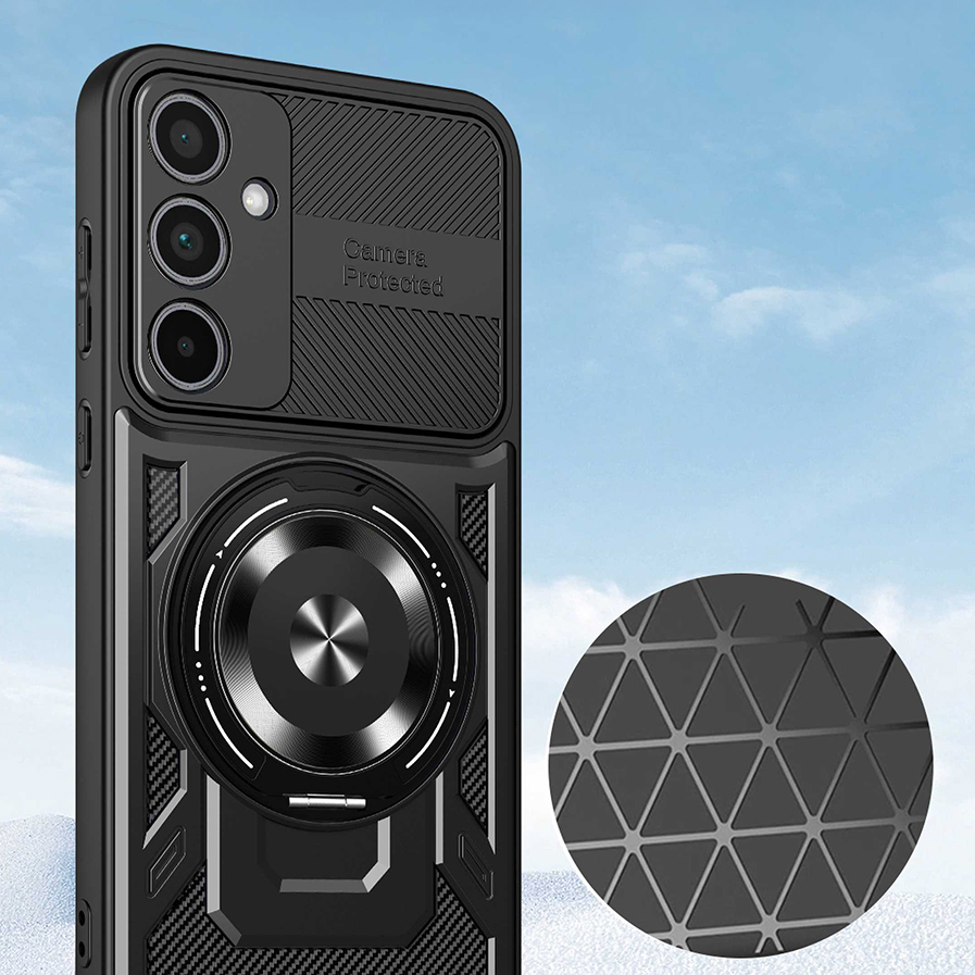 Techsuit RuggedCam , trwała ochrona z ergonomią codzienną, solidny, czarne