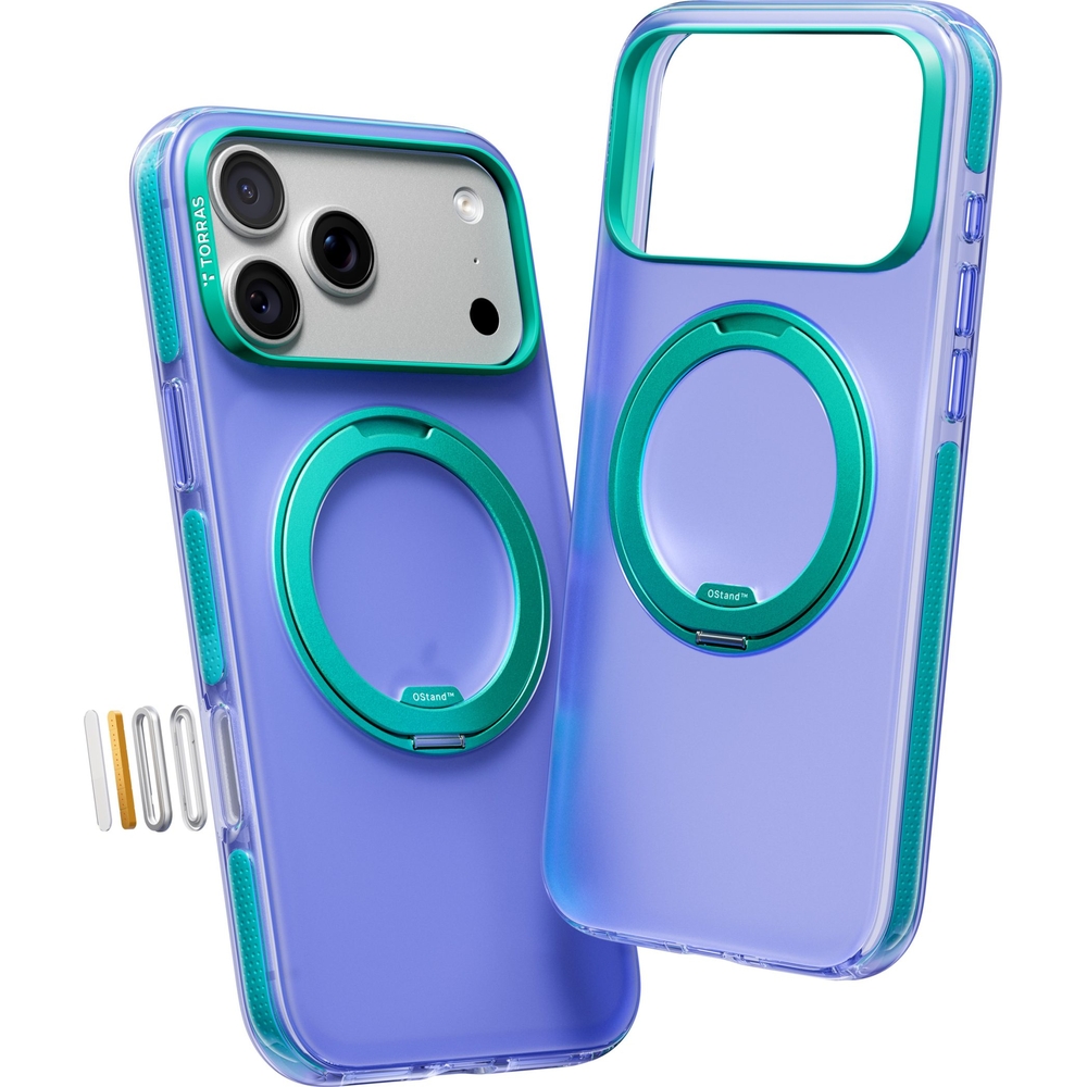 Etui Torras Ostand O3 Hue do iPhone 17 Pro Max, półprzezroczysto-fioletowe