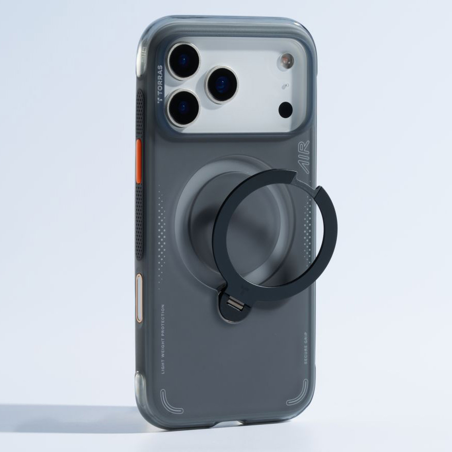 Etui do iPhone 17 Pro Max Torras Ostand Q3 Air z ochroną aparatu i ekranu, czarne
