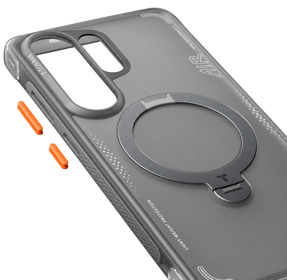 Etui Torras Ostand Q3 Air do Galaxy S26 Ultra z narożnikami w technologii airbag, czarny