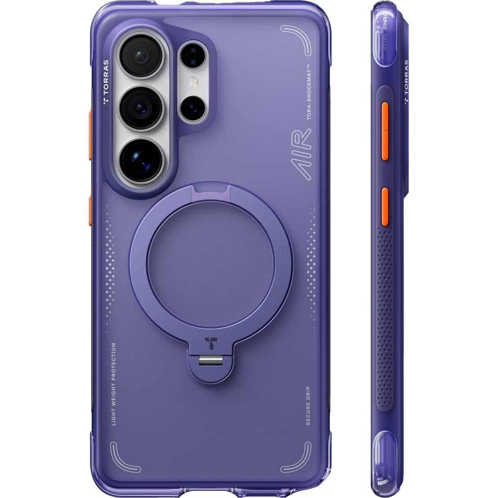 Etui Torras Ostand Q3 Air do Galaxy S26 Ultra z podstawką 360°, fioletowy