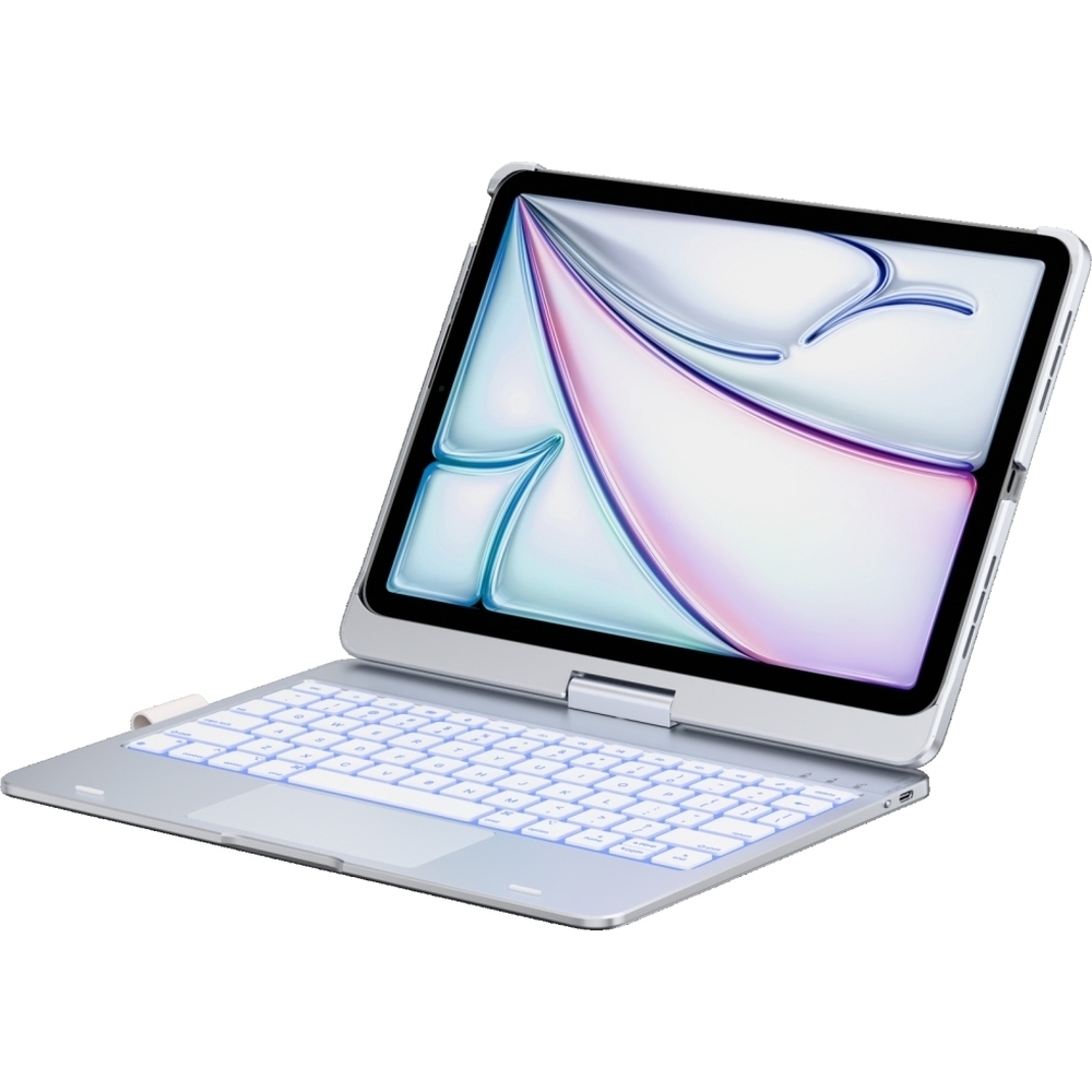 Typecase Flexbook Touch, wygodne i funkcjonalne etui z klawiaturą do tabletu, srebrny
