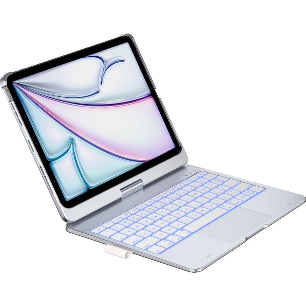 Typecase Flexbook Touch, wygodna praca w trybach, mobilne etui-klawiatura, srebrny