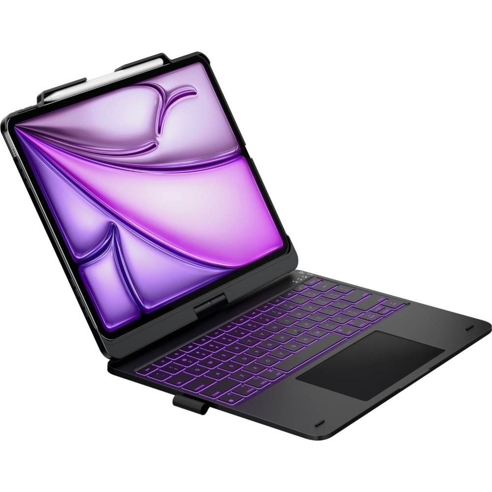 Typecase Flexbook Touch, wielokolorowe podświetlenie klawiatury, szybkie pisanie, czarny