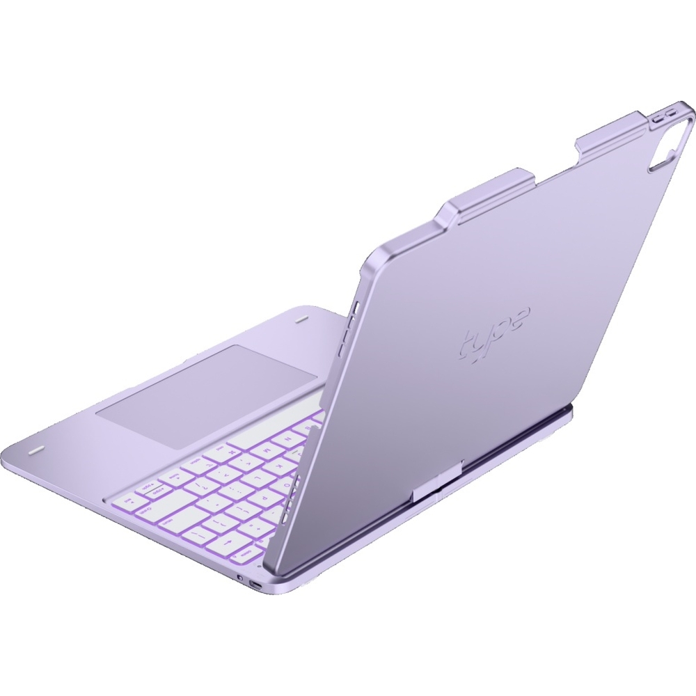 Typecase Flexbook Touch, wielokolorowe podświetlenie klawiatury, szybkie pisanie, jasnofioletowy
