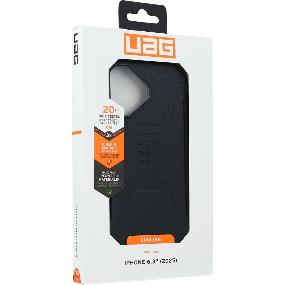 Etui pancerne Urban Armor Gear Civilian do MagSafe do iPhone 17, czarne