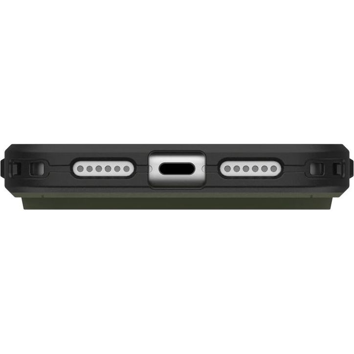 Etui pancerne Urban Armor Gear Civilian do MagSafe do iPhone 17 Pro Max, zielone z pomarańczowym