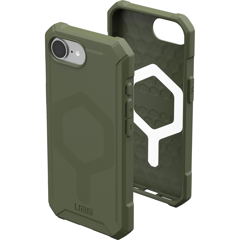 Etui pancerne Urban Armor Gear Essential Armor Mag do MagSafe do iPhone 17e, zielone
