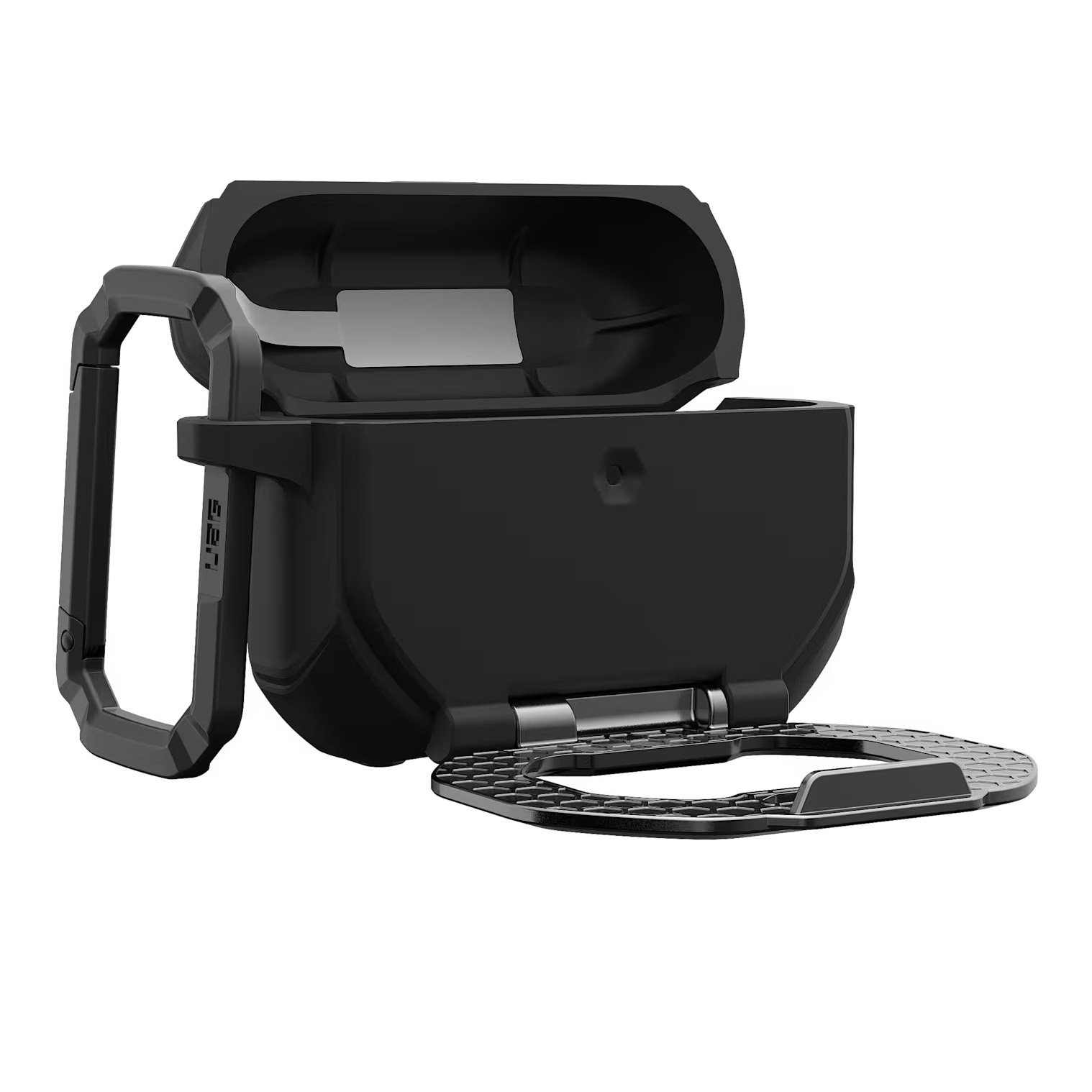 Etui pancerne UAG Monarch do Apple AirPods Pro 3. generacji (2025), standard militarny MIL-STD 810G, kompatybilne z ładowaniem bezprzewodowym, czarne