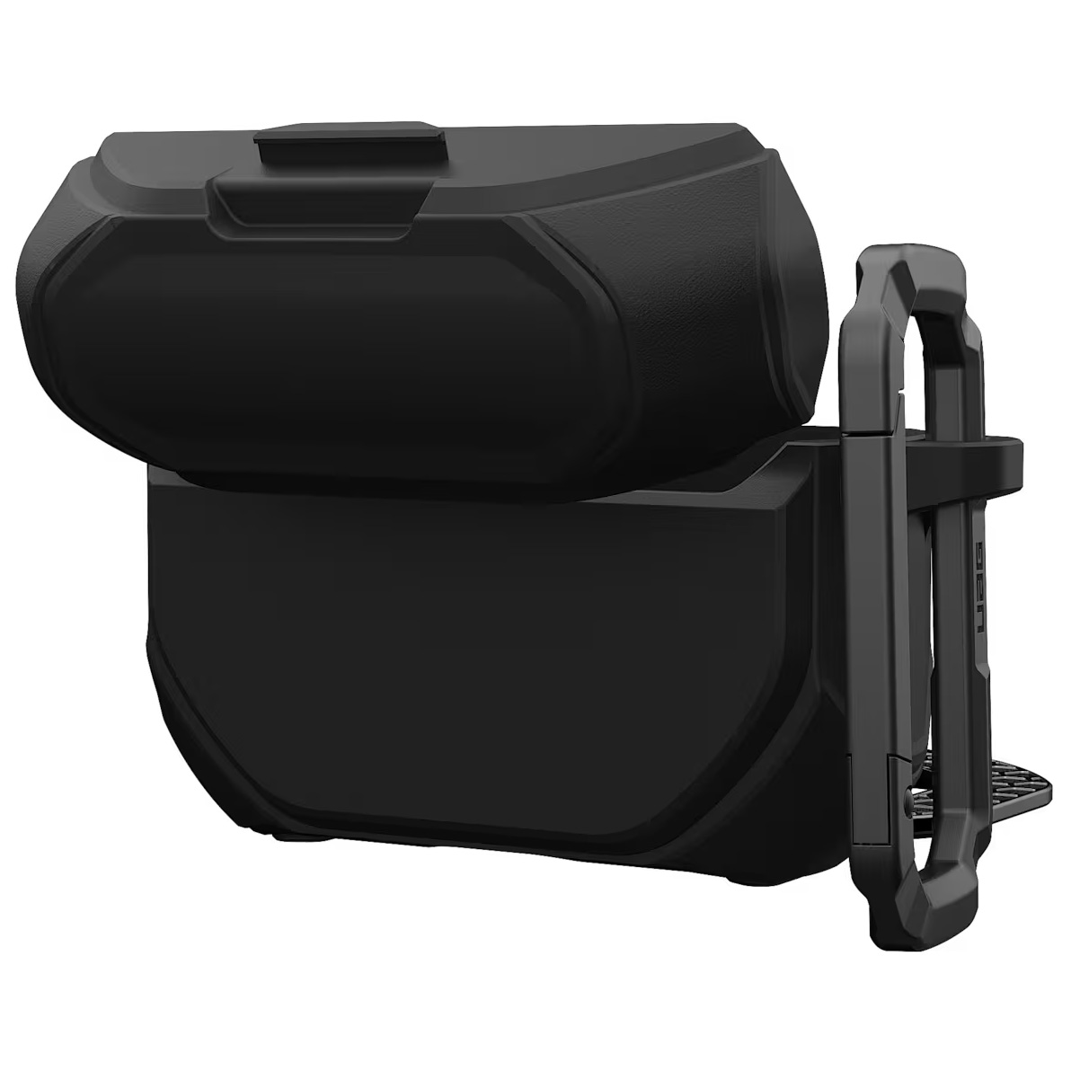 Rugged case UAG Monarch do AirPods Pro 3. generacji z funkcją podstawki pod telefon i ochroną przed wstrząsami, czarne