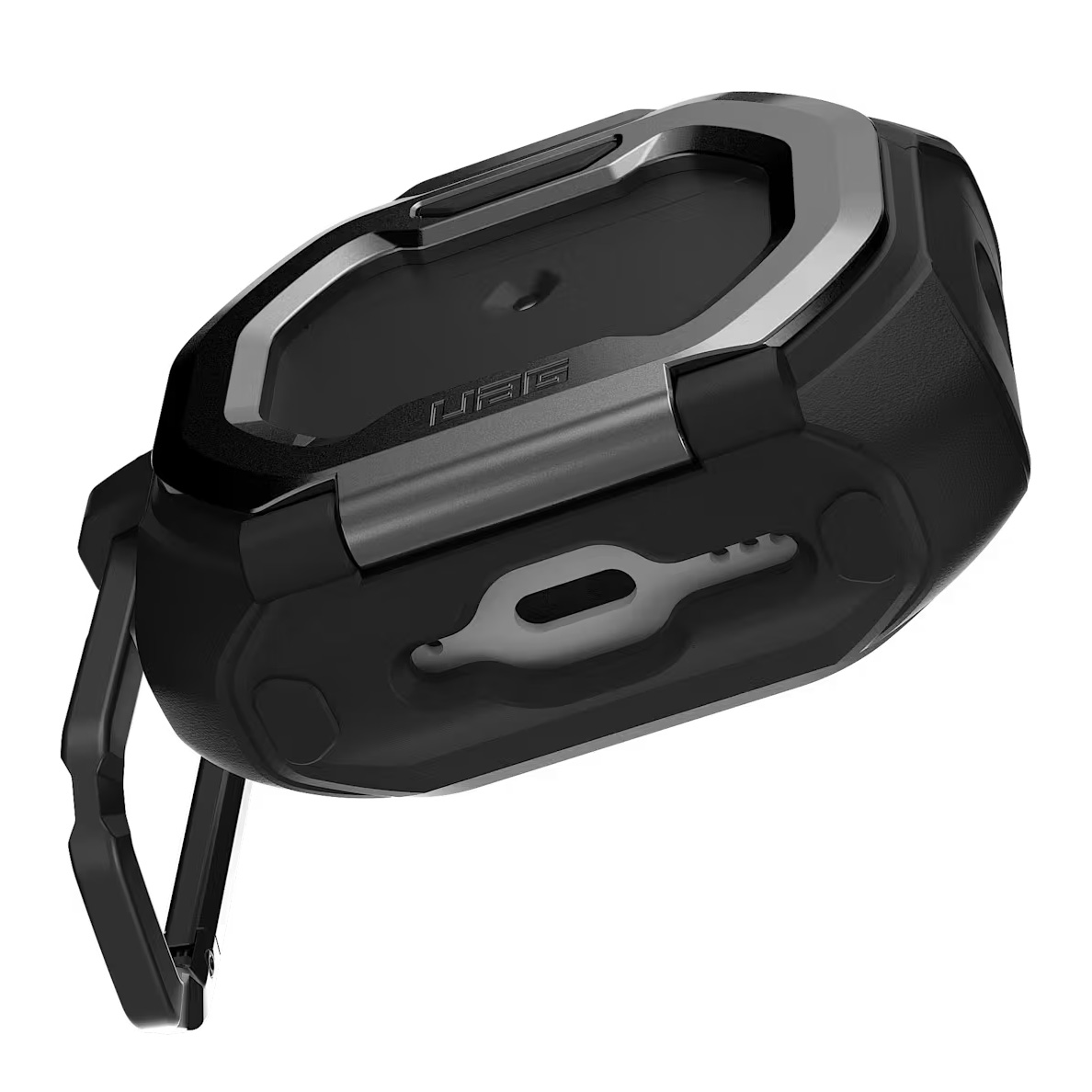 Etui ochronne UAG Monarch do AirPods Pro 3 z militarną ochroną, podwójnym zatrzaskiem i karabińczykiem, czarne
