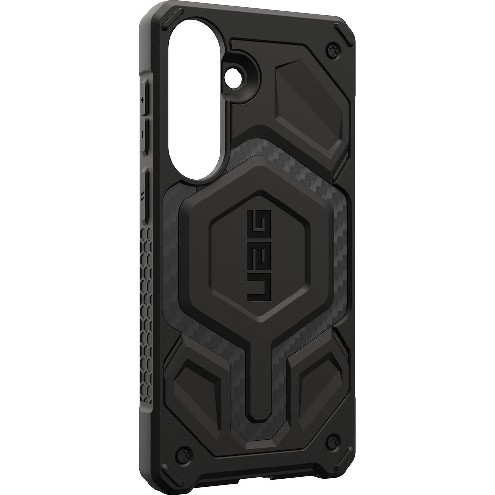 Etui pancerne Urban Armor Gear UAG Monarch Pro do MagSafe do Galaxy S26 Plus, czarne z włóknem węglowym