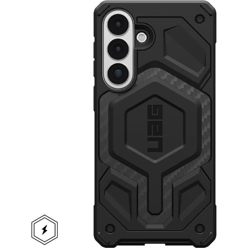 Etui pancerne Urban Armor Gear UAG Monarch Pro do MagSafe do Galaxy S26 Plus, czarne z włóknem węglowym