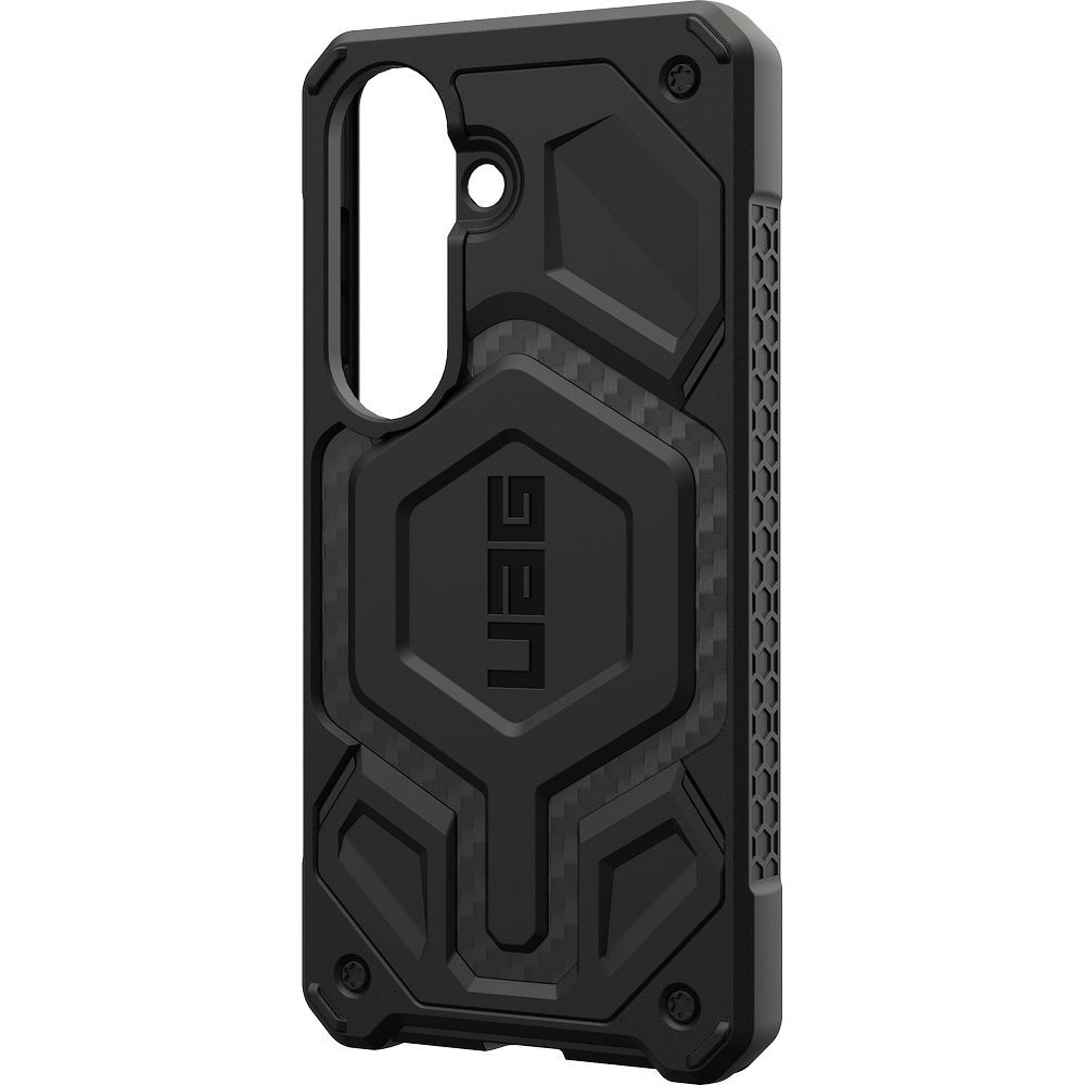 Etui pancerne Urban Armor Gear UAG Monarch Pro do MagSafe do Galaxy S26, czarne z włóknem węglowym