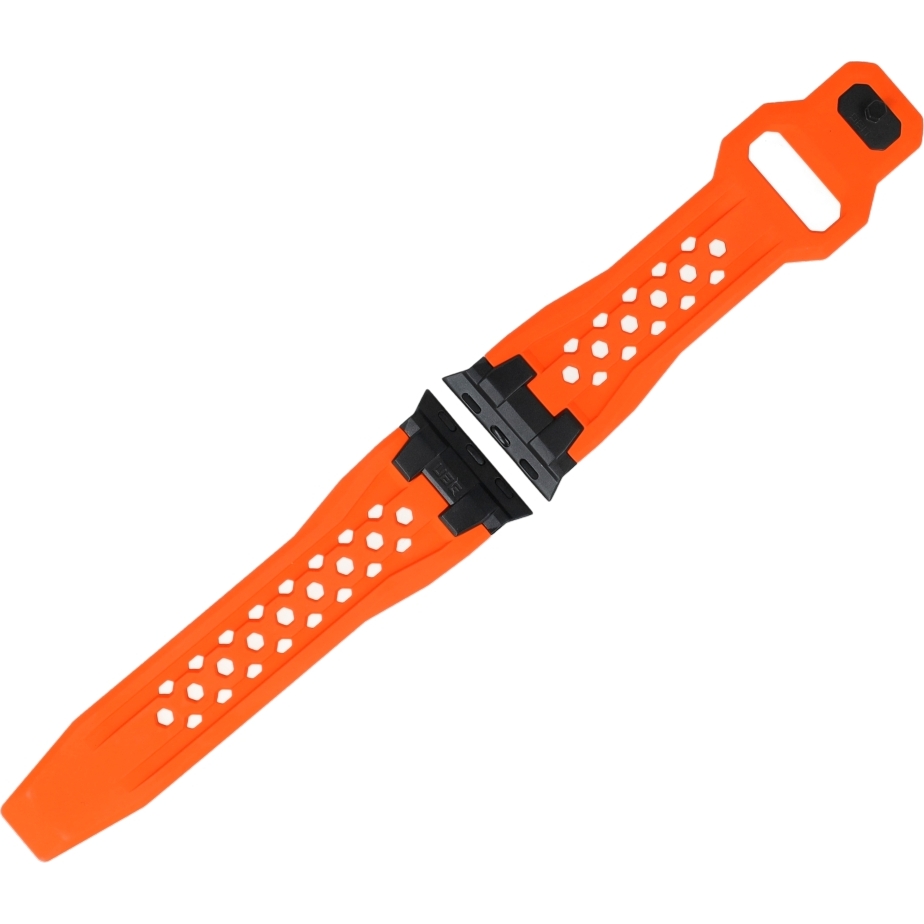 Pasek marki Urban Armor Gear z serii Monarch Strap do Apple Watch 49/46/45/44 mm, pomarańczowy.