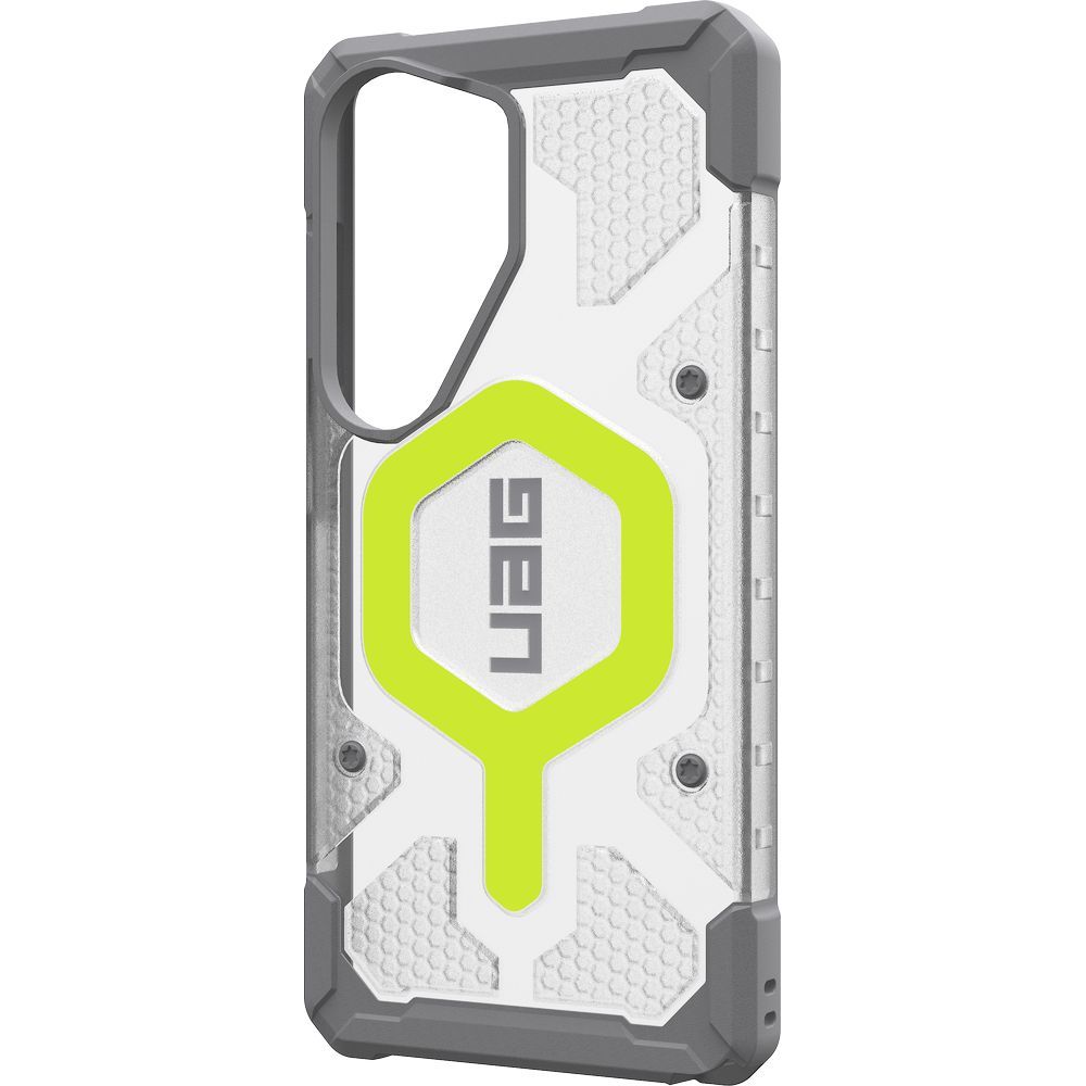 Etui ze smyczą Urban Armor Gear Pathfinder Clear MagSafe Bundle, lekka certyfikowana odporność, nowoczesna konstrukcja, przezroczysto-szare z zielonym elementem