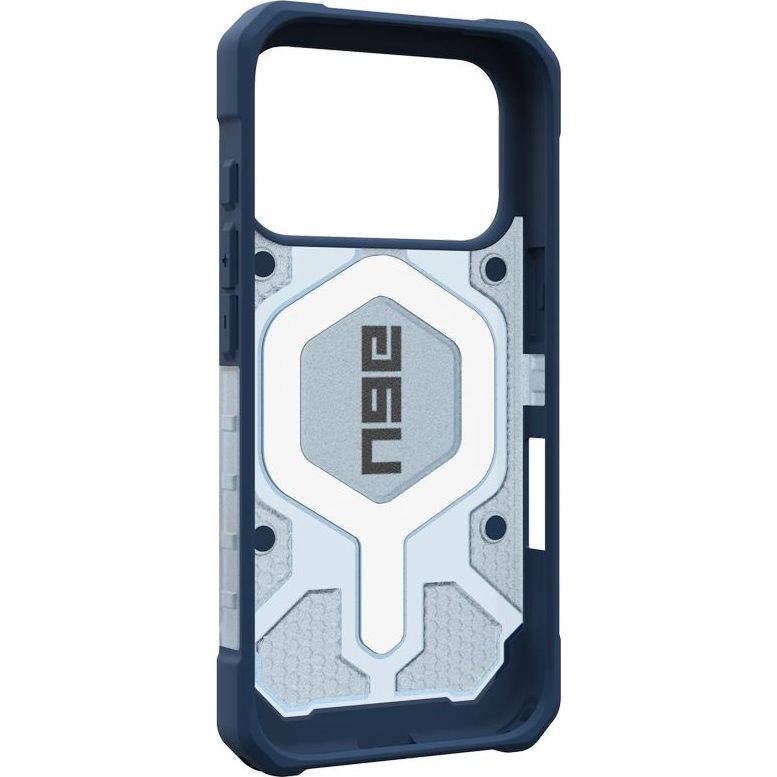 Etui pancerne ze smyczką Urban Armor Gear Pathfinder Clear Mag Lanyard do MagSafe do iPhone 17 Pro, półprzezroczysto-niebieskie