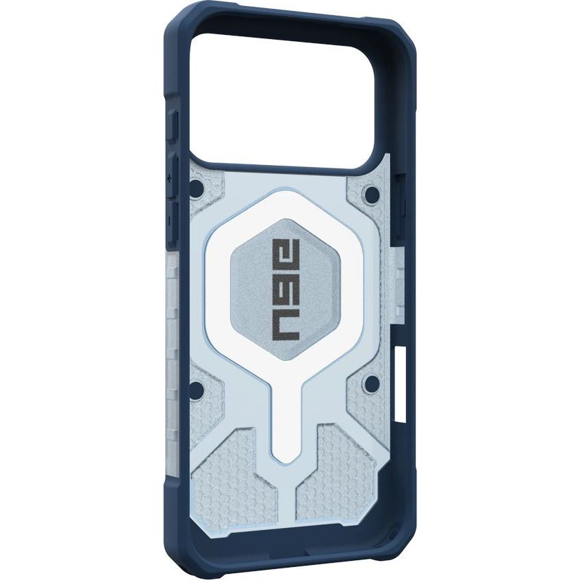 Etui pancerne ze smyczką Urban Armor Gear Pathfinder Clear Mag Lanyard do MagSafe do iPhone 17 Pro Max, półprzezroczysto-niebieskie