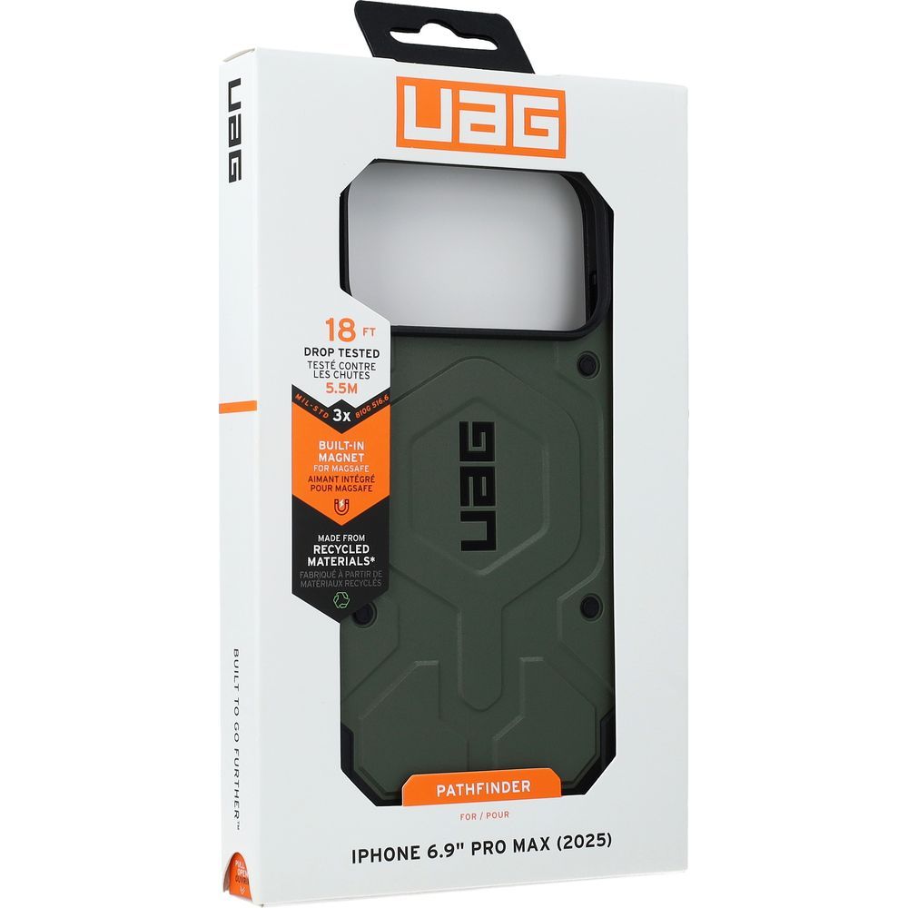 Etui pancerne Urban Armor Gear Pathfinder do MagSafe do iPhone 17 Pro Max, oliwkowo-czarne