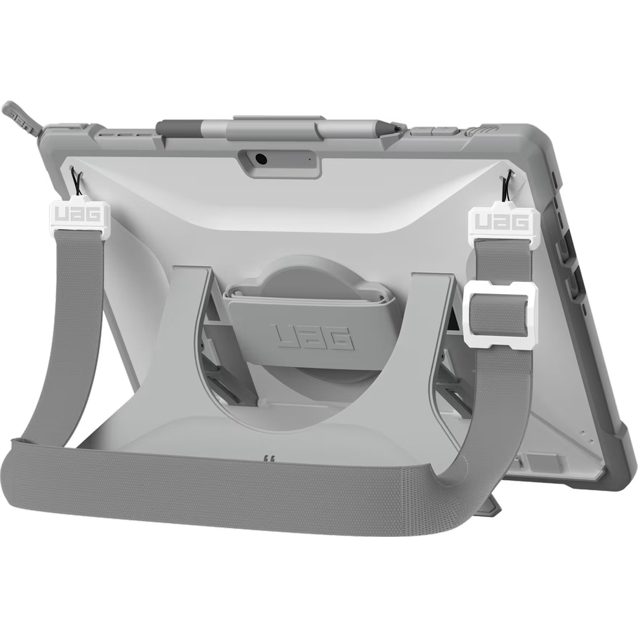 Etui Urban Armor Gear Plasma Series z obrotową rączką 360 stopni, szaro-białe