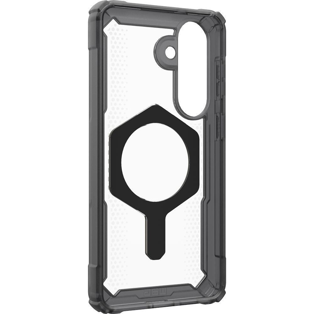 Etui pancerne z podstawką Urban Armor Gear Plasma XTE do MagSafe do Galaxy S26 Plus, przezroczysto-szare z tytanowym elementem