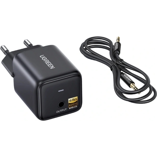UGREEN BT523, adapter Bluetooth 6.0 audio mini jack 3,5 mm, czarny