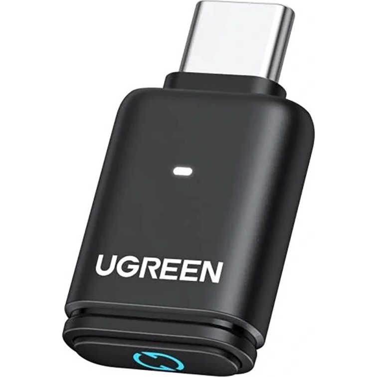 UGREEN BT501 – transmiter Bluetooth 5.3 USB-C do bezprzewodowego dźwięku z konsoli i komputera, czarny