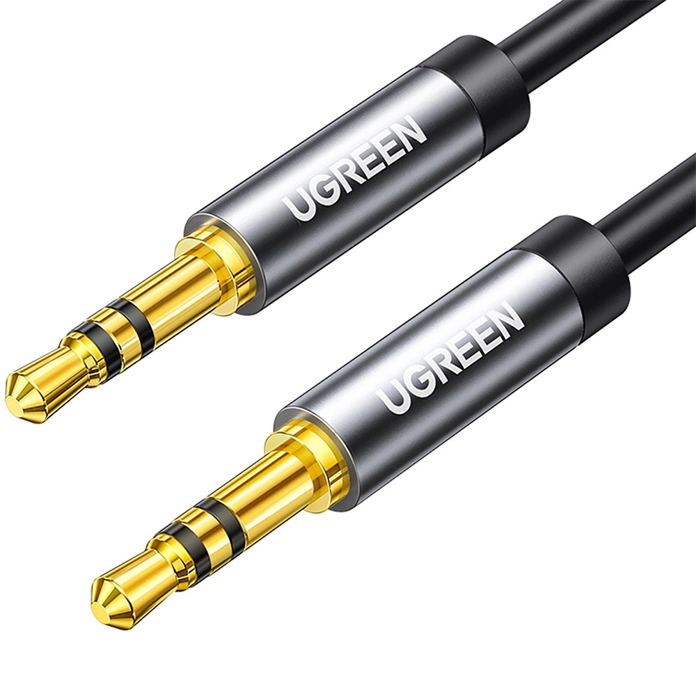 Kabel Ugreen AV119 AUX 3,5 mm mini jack (2x męski), 3m, czarno-szary