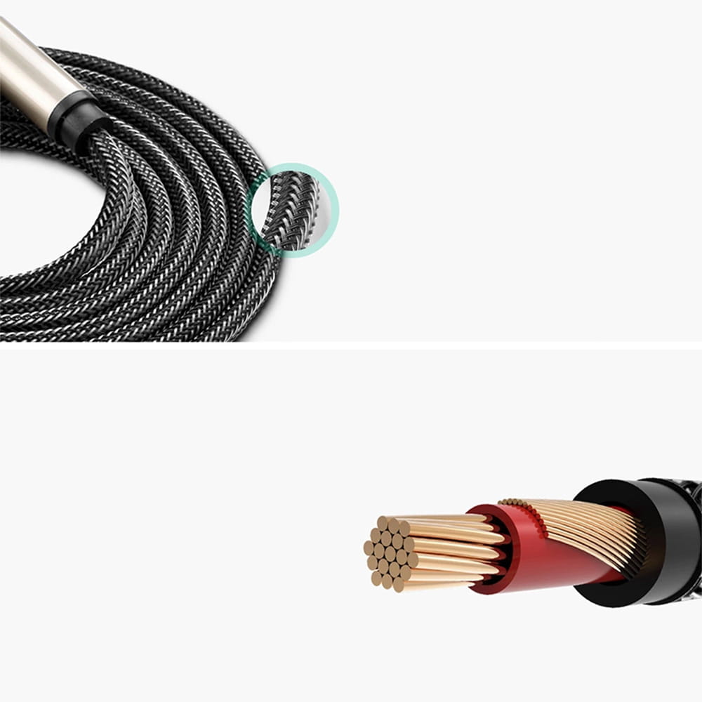Kabel audio Ugreen AV128 jack 6,35mm (2x męski), 1m, czarno-szary