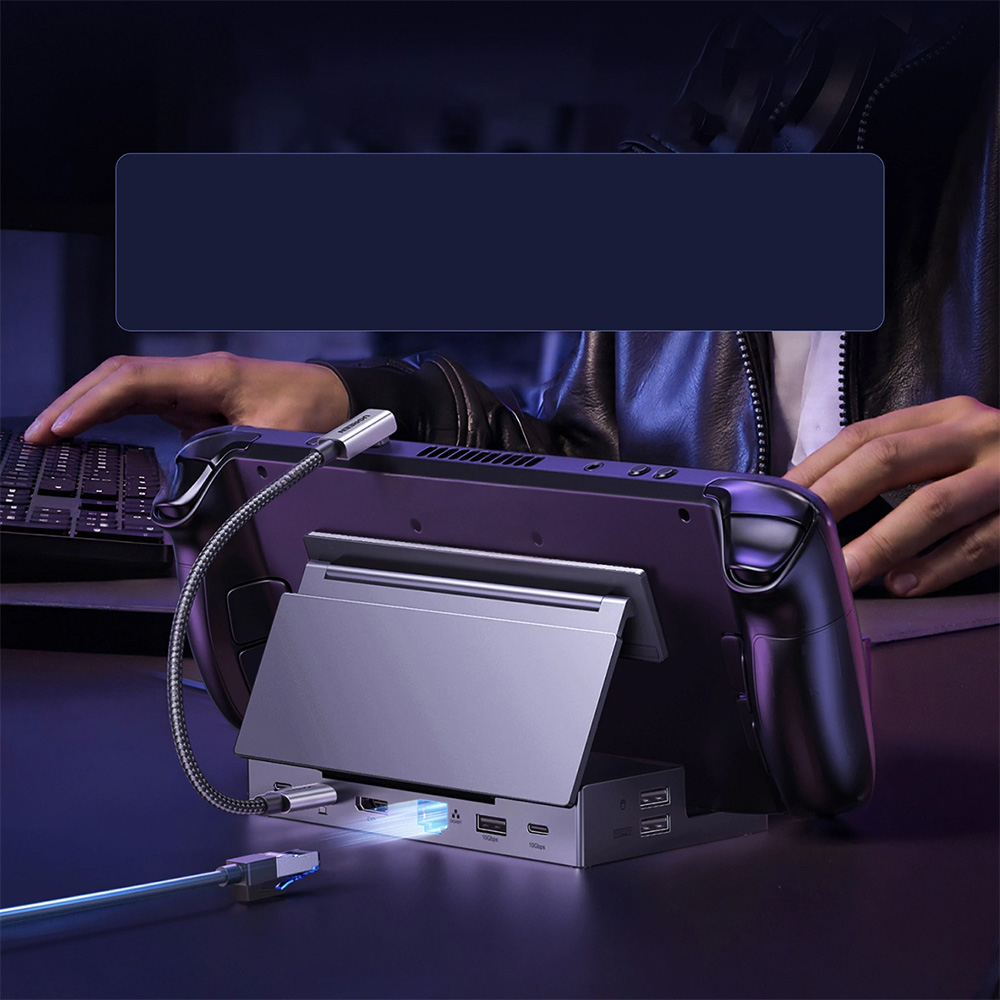 Stacja dokująca, podstawka 9 w 1 Ugreen CM800, USB-C do DisplayPort 4K / 120 Hz, Ethernet RJ45, USB, SD / TF, szara