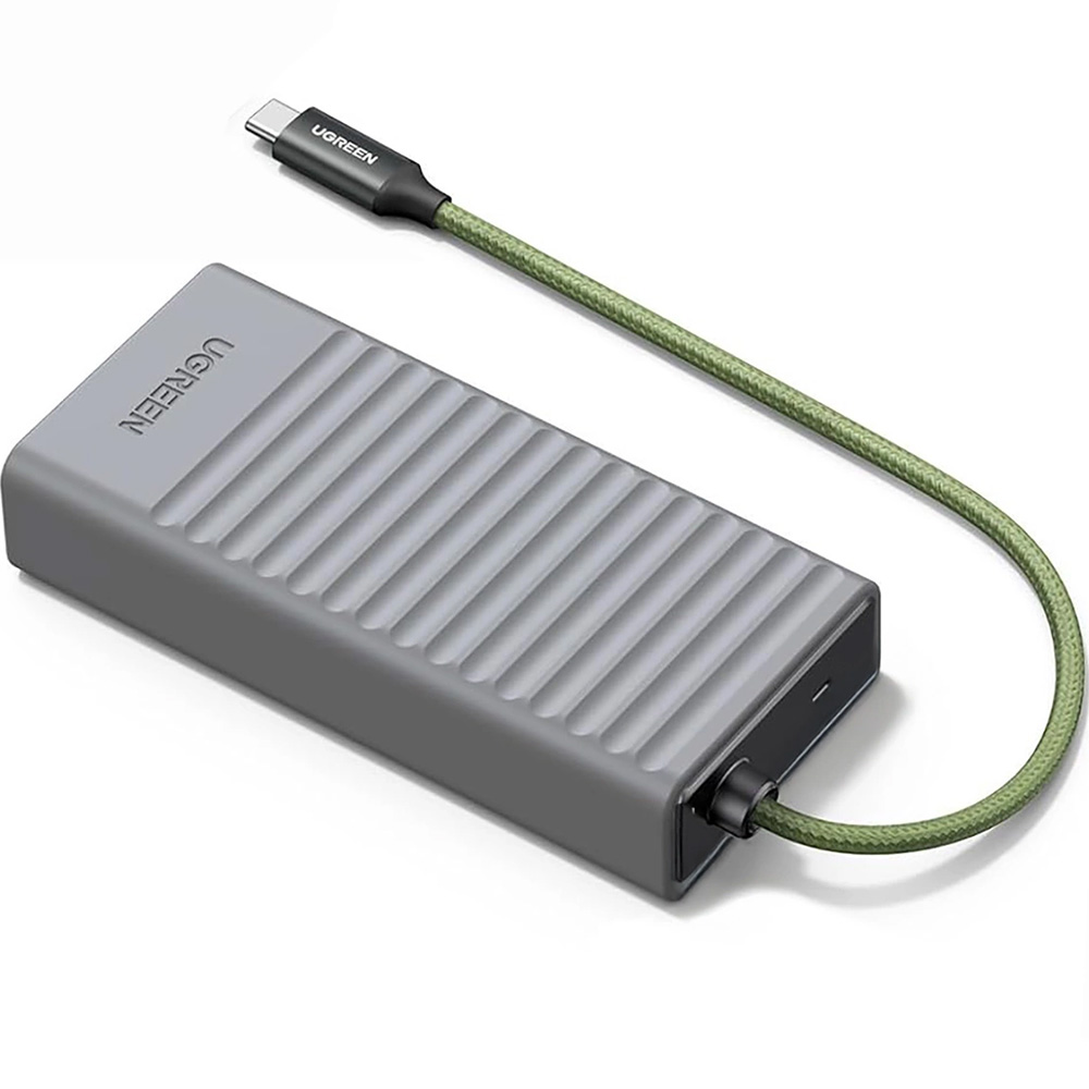Adapter, czytnik kart SD / microSD, USB-A / USB-C, Ugreen CM856, szary