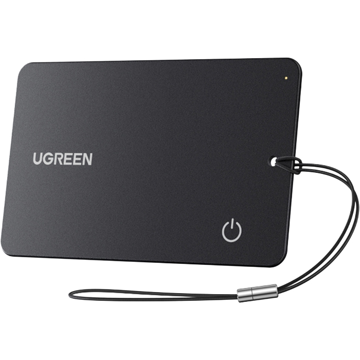 Ugreen Slim Pro CM910, ultracienka karta do portfela, głośny alarm 80dB, inteligentna, smukła, czarny