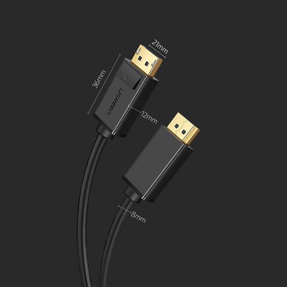 Kabel Ugreen DP102 DisplayPort do DisplayPort, 4K 60Hz, 5 m, czarny