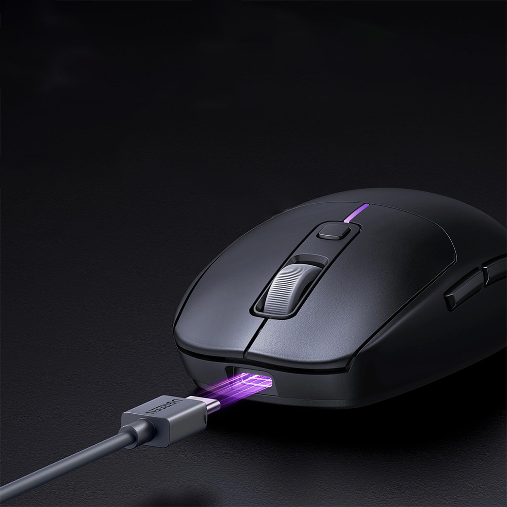 Mysz komputerowa Ugreen MU103, Bluetooth 5.0, USB 2.4 GHz + kabel USB-A / USB-C, czarna