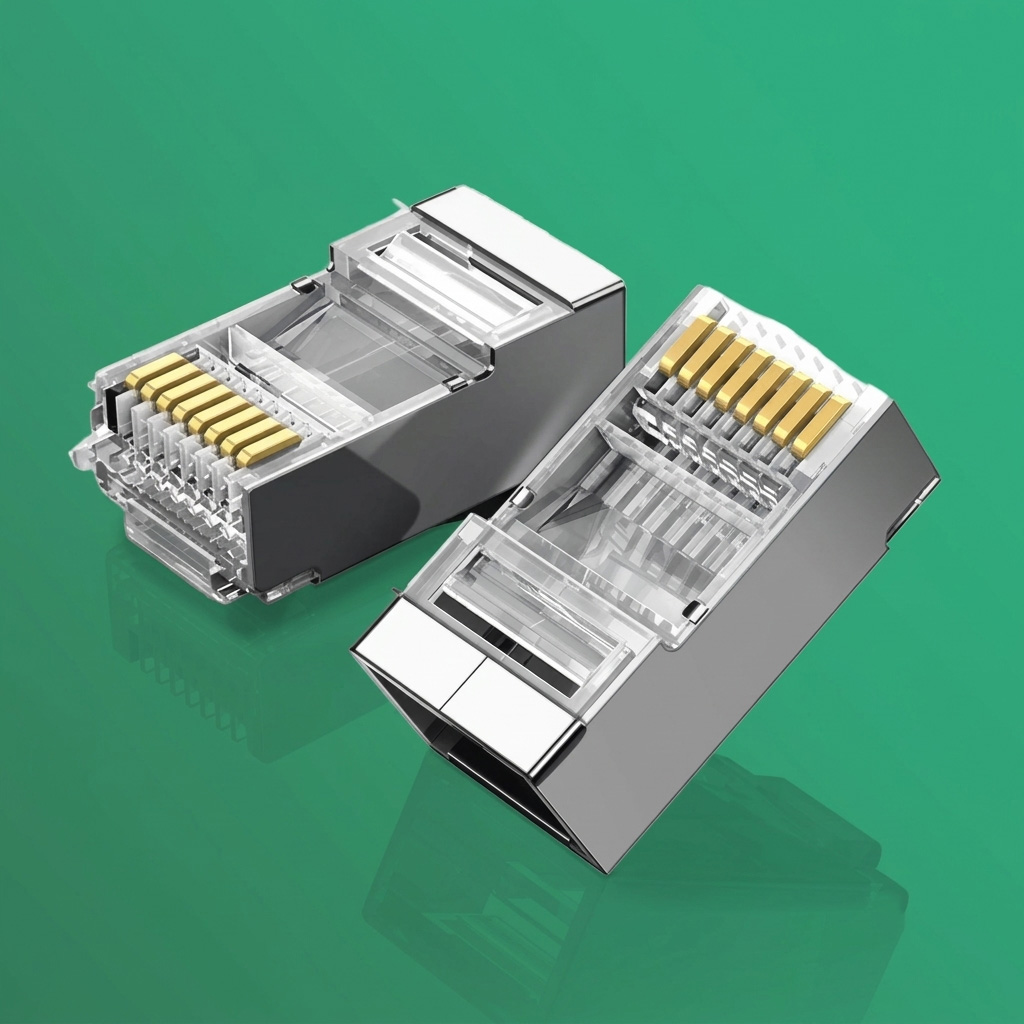 Ugreen NW111, ekranowany wtyk RJ45 do Ethernet LAN, złocone styki, stabilny