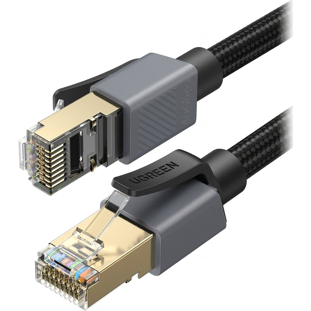 Ugreen NW343, ekranowany kabel fftp, czysty sygnał, czarny