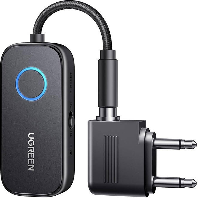 Bezprzewodowy adapter audio Ugreen CM671 TX RX do AirPods i stereo, czarny