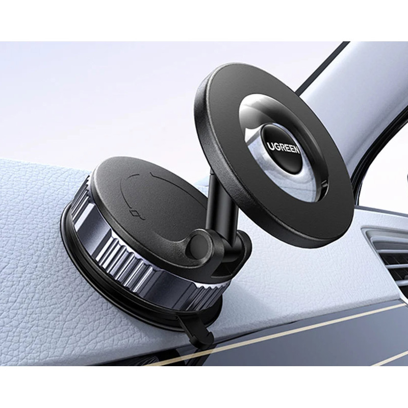Ugreen Suction Cup LP970, obrót 360 stopni jedną ręką, wygodny, czarno-srebrny