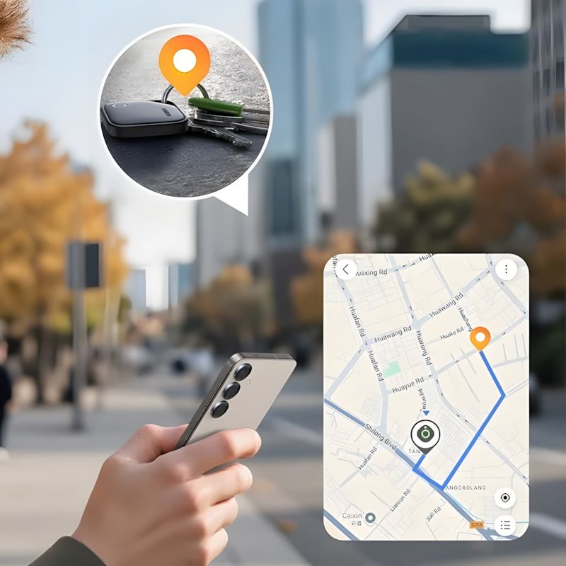 Ugreen Tracker CM829, przycisk uruchamiania sygnału, odnajdywanie telefonu, bateria długiego działania, 2 sztuki, czarny