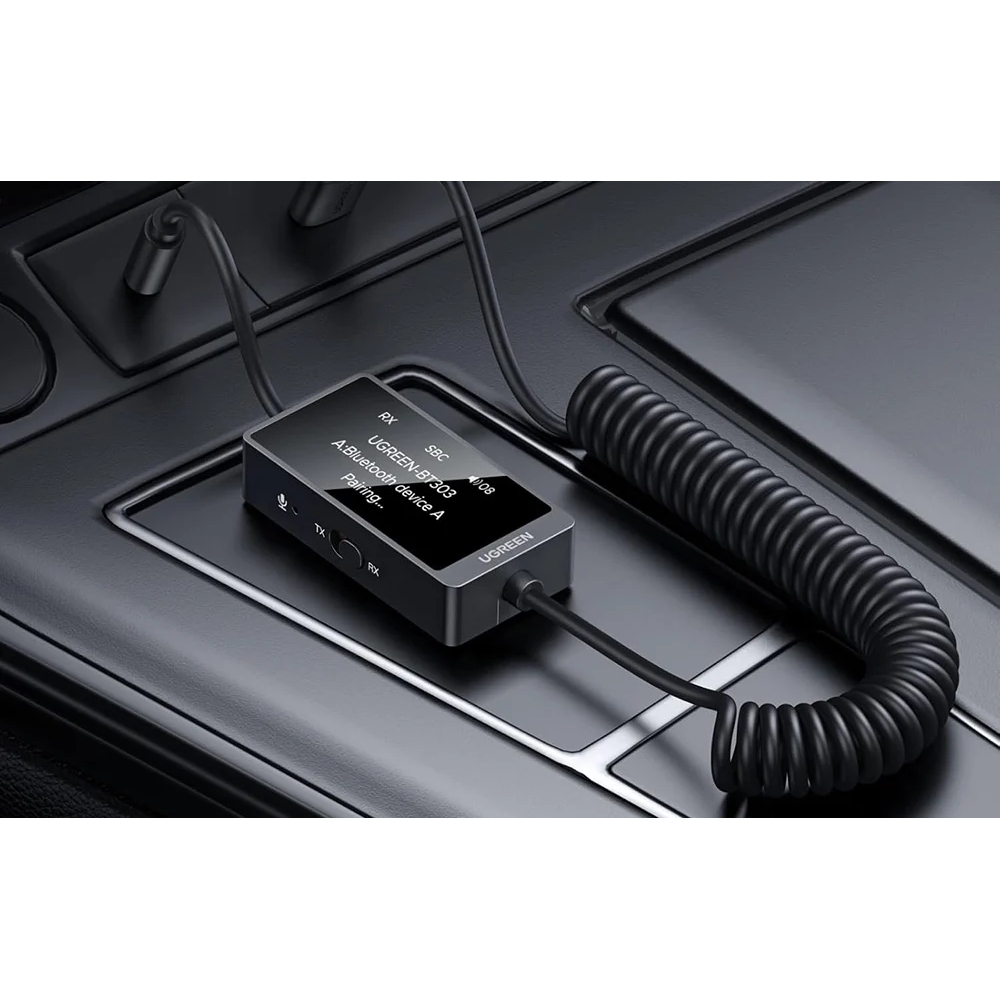 UGREEN 45236 AUX 3.5 mm Bluetooth 5.4 do dwóch słuchawek jednocześnie, czarny