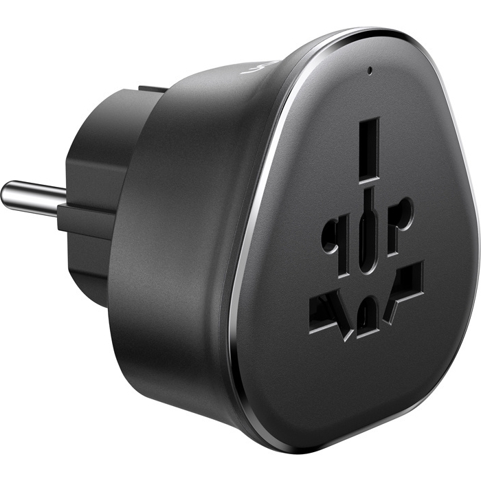 Adapter podróżny UGREEN S500 Schuko 10A do wtyczek US, UK i EU, czarny
