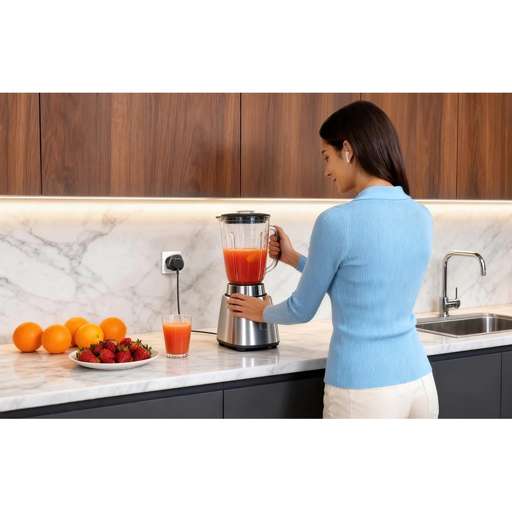 UGREEN S500 – adapter sieciowy Schuko z obsługą napięcia 100–250V, czarny