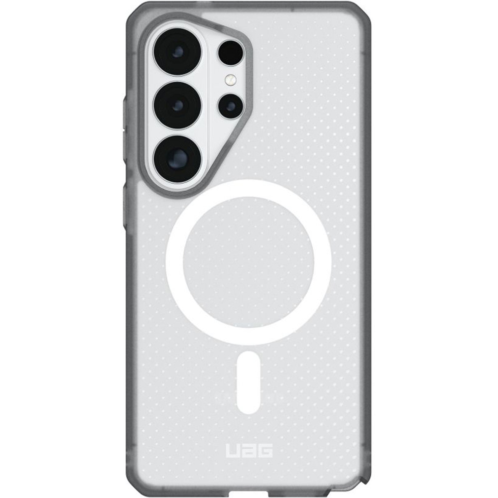 Etui pancerne Urban Armor Gear Dot Magnetic do MagSafe do Galaxy S26 Ultra, półprzezroczysto-szare