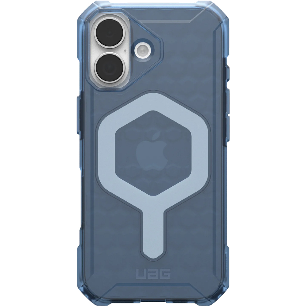 Etui pancerne Urban Armor Gear Essential Armor Magnet do iPhone 17, półprzezroczyste z niebieskim