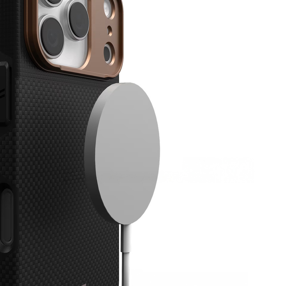 Etui pancerne Urban Armor Gear UAG Fibr Armr MagSafe do iPhone 17 Pro Max, czarno-brązowe
