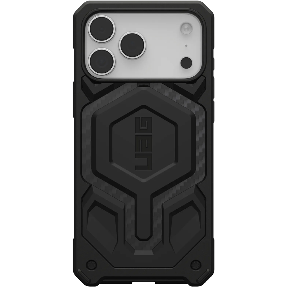 Etui pancerne Urban Armor Gear UAG Monarch Pro do MagSafe do iPhone 17 Pro Max, czarne z włóknem węglowym