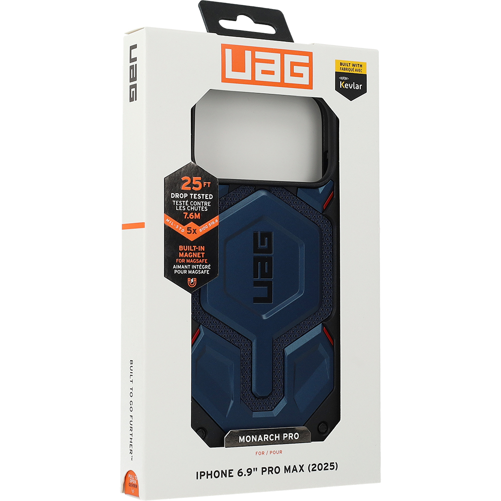 Etui pancerne Urban Armor Gear UAG Monarch Pro do MagSafe do iPhone 17 Pro Max, granatowe z kevlarem