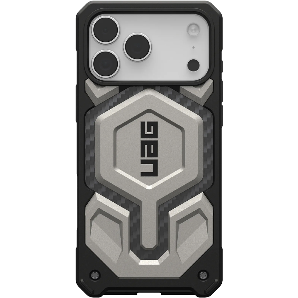 Etui pancerne Urban Armor Gear UAG Monarch Pro do MagSafe do iPhone 17 Pro Max, jasnoszare z czarnym