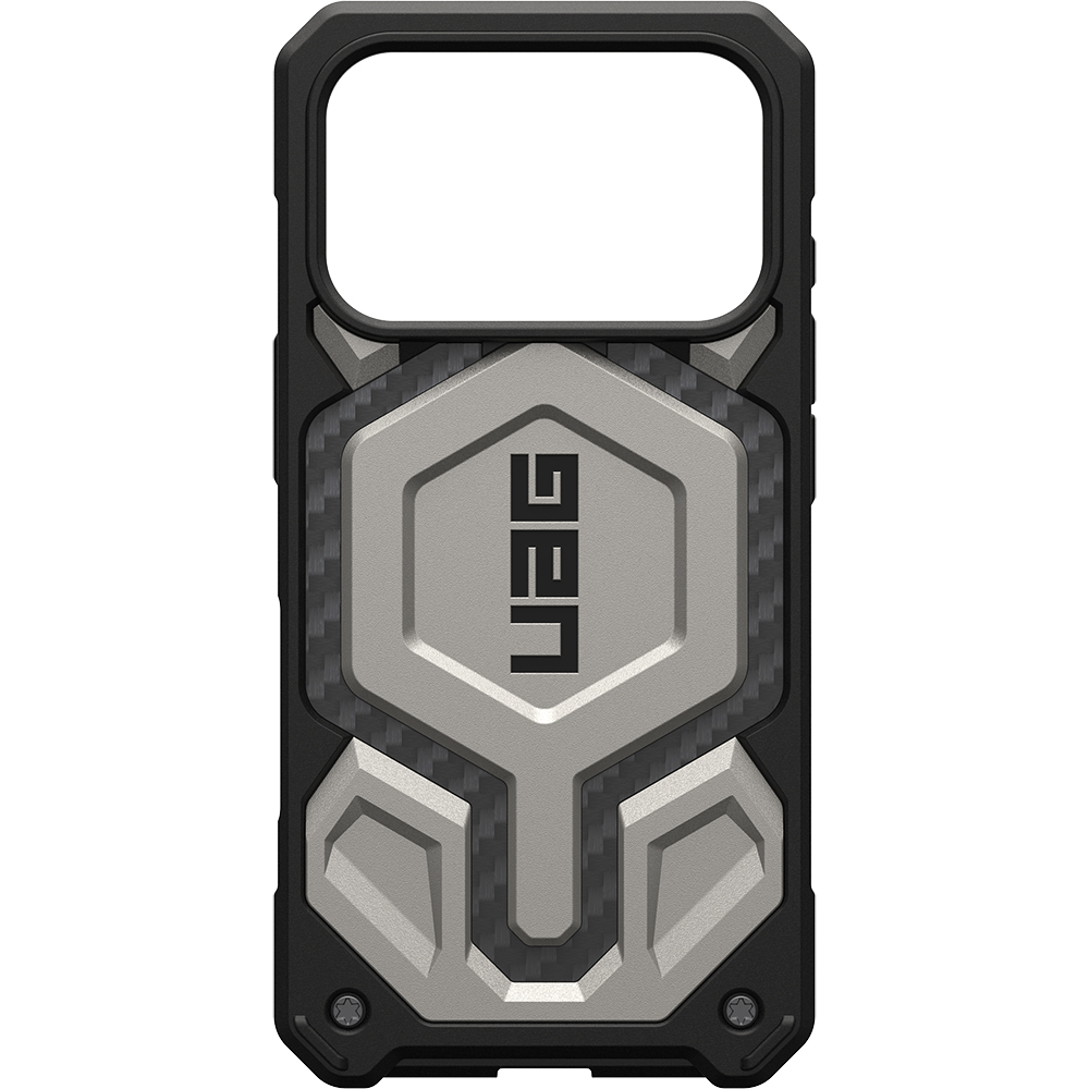 Etui pancerne Urban Armor Gear UAG Monarch Pro do MagSafe do iPhone 17 Pro, jasnoszare z czarnym
