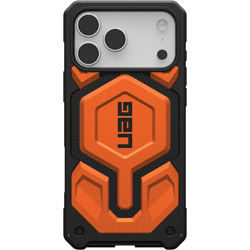 Etui pancerne Urban Armor Gear UAG Monarch Pro do MagSafe do iPhone 17 Pro Max, pomarańczowa z czarnymi elementami